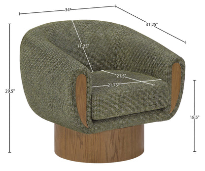 Avella - Interwoven Fabric Swivel Accent Chair
