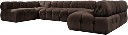 Orin - U-Shaped Velvet 6 Piece Modular Sectional