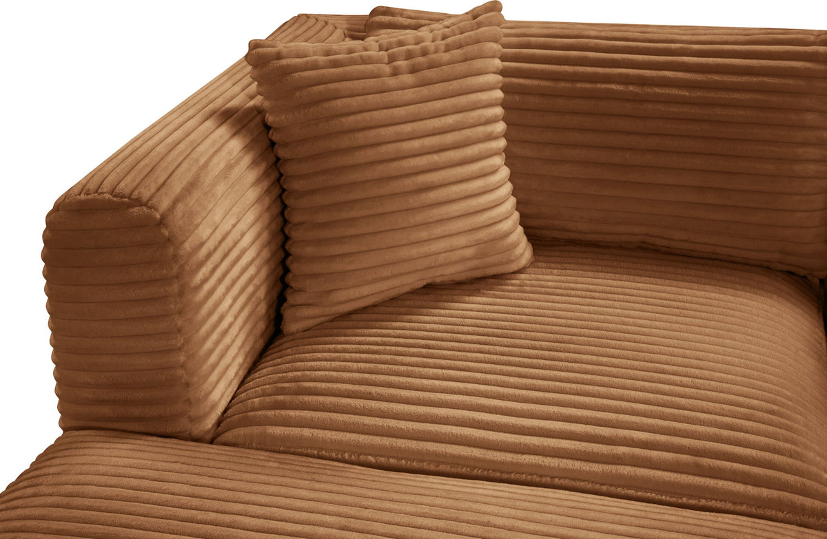 Shaggy - Fabric 5 Piece Modular Sectional With Chaise And Ottoman