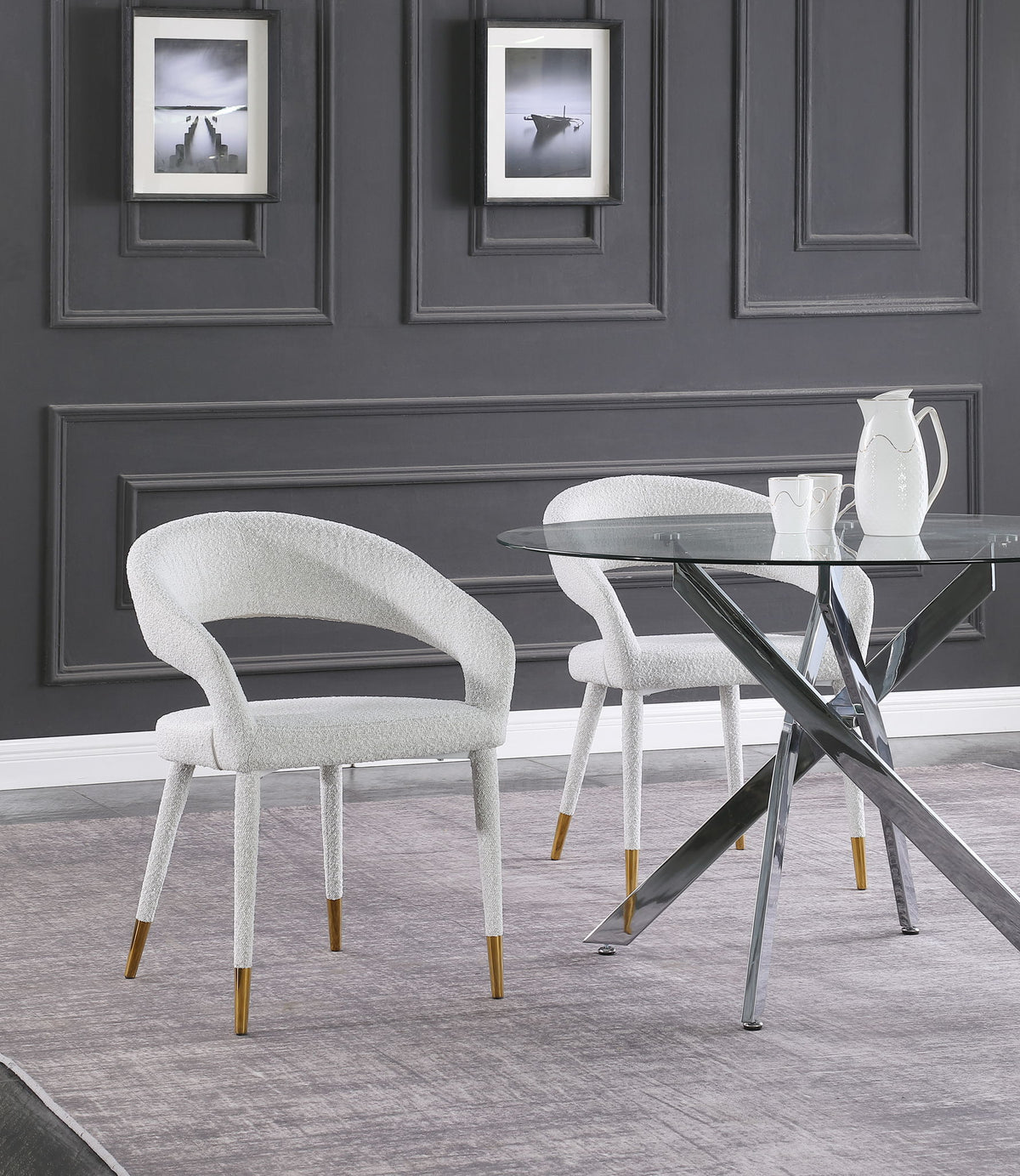 Destiny - Fabric Dining Chair - Cream