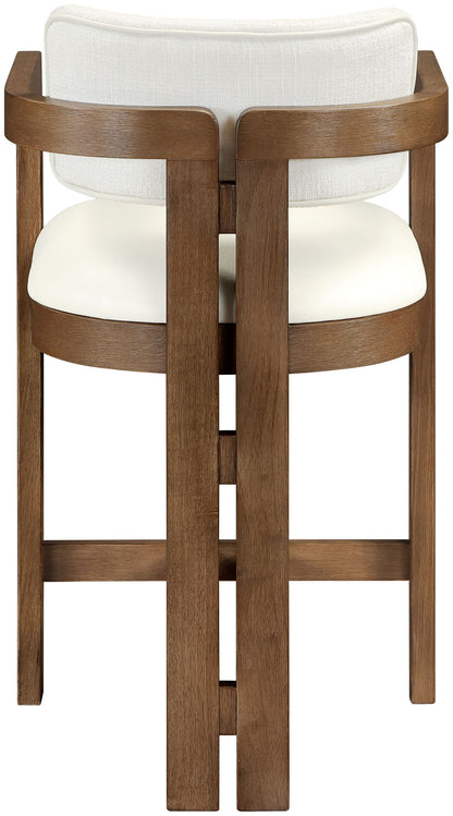 Ravina - Upholstered Counter Stool With Stained Brown Base