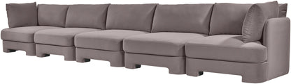 Hammond - Velvet Performance Fabric Upholstered 5 Piece Sofa