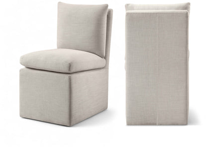 Nelori - Linen Textured Performance Fabric Upholstered Dining Chair (Set of 2)