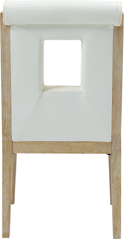 Gwendolyn - Faux Leather Dining Side Chair With Natural Frame (Set of 2)