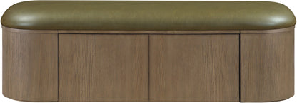 Velden - Upholstered Storage Bench With Stained Brown Base