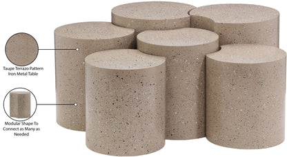 Dimple - 20" 6 Piece Modular Coffee Table - Terazzo Finish