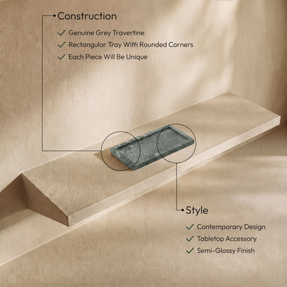Nolan - Genuine Travertine Tray