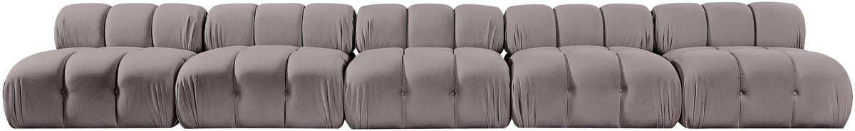 Orin - Velvet 5 Piece Modular Armless Sofa