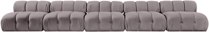 Orin - Velvet 5 Piece Modular Armless Sofa