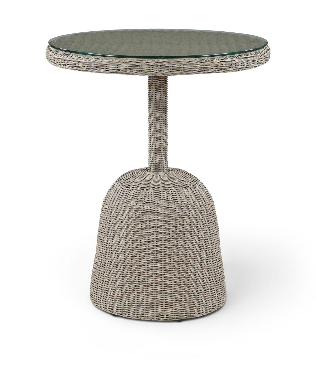 Seacrest - Tempered Glass Top And Wicker Outdoor Patio Counter Height Table