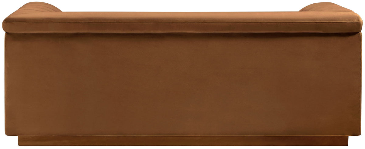 Cascade - Velvet Loveseat - Saddle