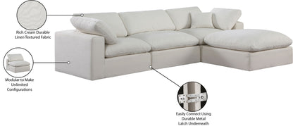 Comfy - 4 Piece Linen Fabric Modular Sectional With Chaise