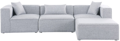 Cube - Linen 4 Piece Modular Sectional With Chaise