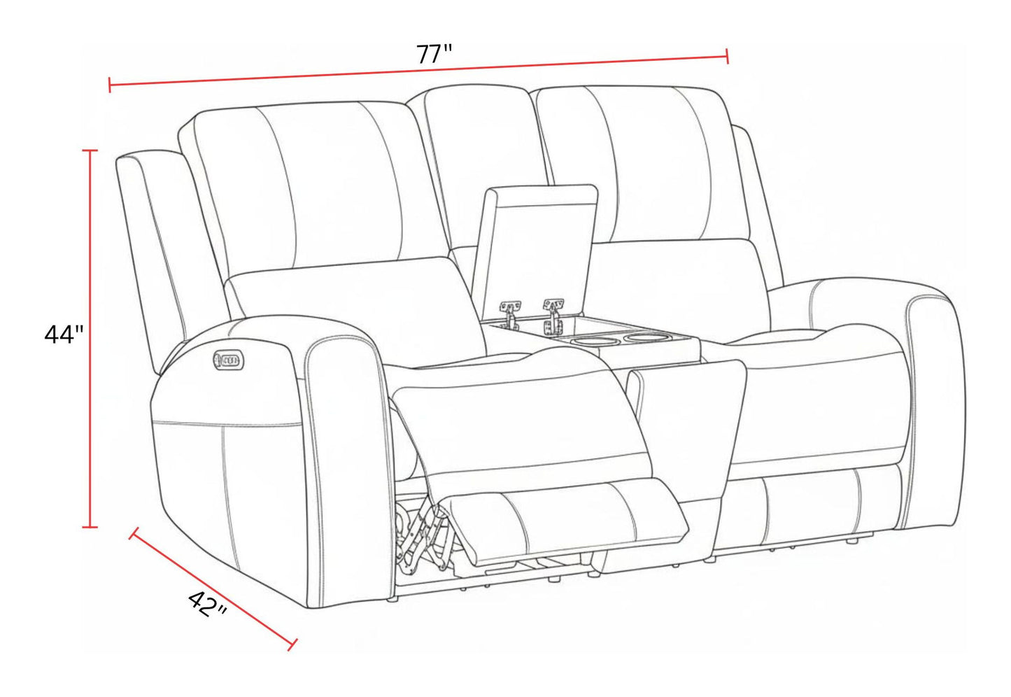 Belmont - Zero Gravity Power Reclining Living Room Set