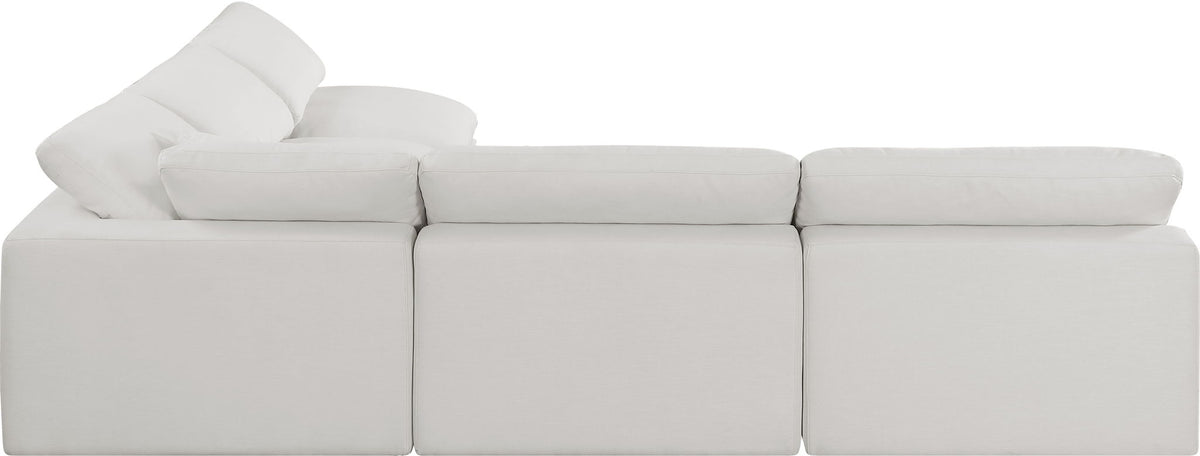 Comfy - 5 Piece Linen Modular Corner Armless Sectional