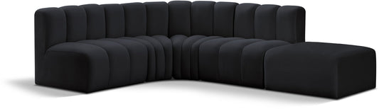 Arc - Velvet 5 Piece Corner Modular Sofa