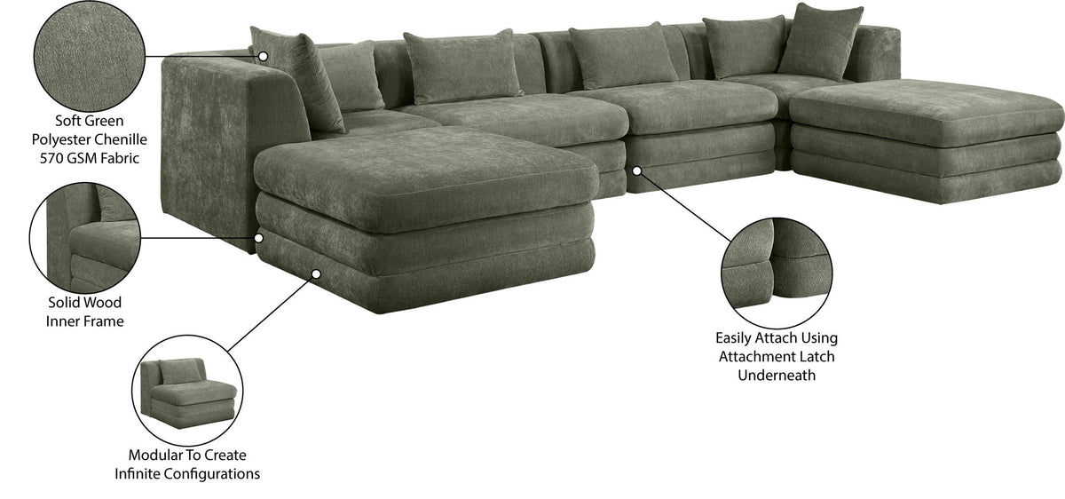 Stellar - 6 Piece Upholstered Modular Sectional