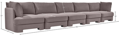 Hammond - Velvet Performance Fabric Upholstered 5 Piece Sofa