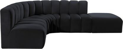 Arc - Velvet 5 Piece Corner Modular Sofa