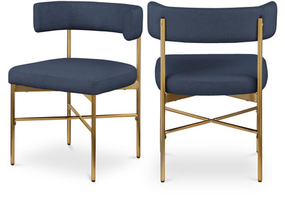 Rivage - Durable Dining Chair With Gold Frame (Set of 2)