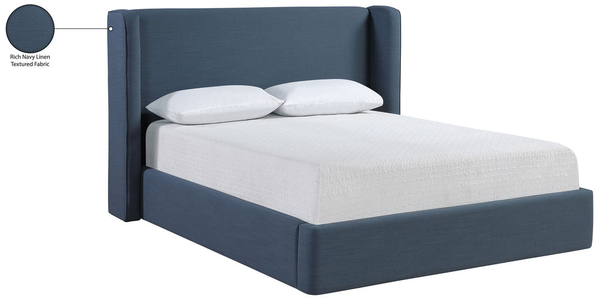 Kendall - Linen Textured Fabric Upholstered Bed