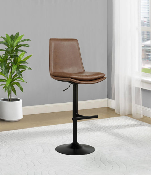 Eldridge Faux Leather Upholstered Adjustable Bar Stool Coffee