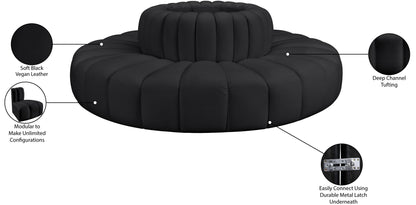 Arc - Faux Leather 8 Piece Round Modular Sofa