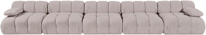 Orin - Velvet 5 Piece Modular Armless Sofa