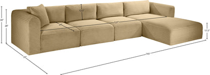 Shaggy - 4 Piece Modular Sectional