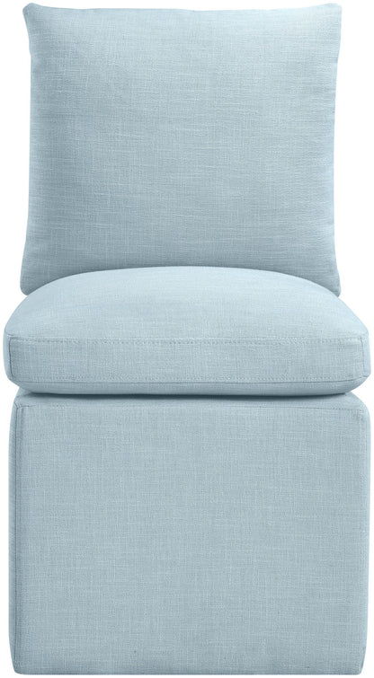 Nelori - Linen Textured Performance Fabric Upholstered Dining Chair (Set of 2)