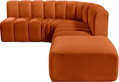 Arc - Velvet 5 Piece Corner Modular Sofa