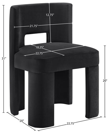 Zuno - Velvet Performance Fabric Upholstered Dining Chair (Set of 2)