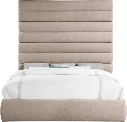 Adam - Linen Fabric Bed With 89" Headboard