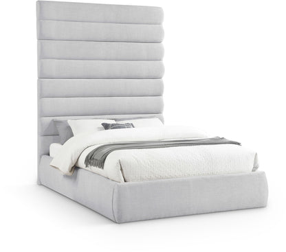 Adam - Linen Fabric Bed With 89" Headboard