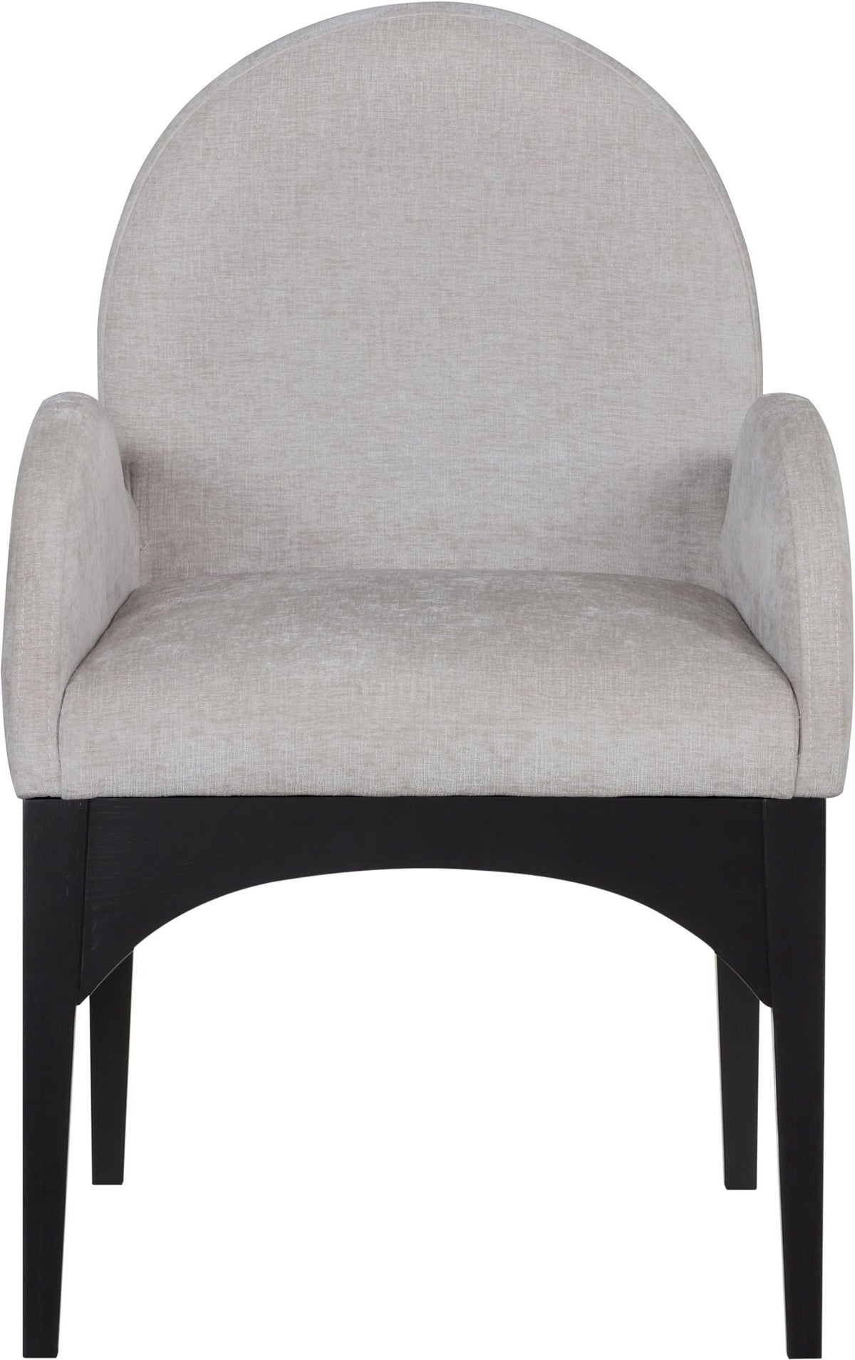 Waldorf - Chenille Dining Arm Chair With Black Legs
