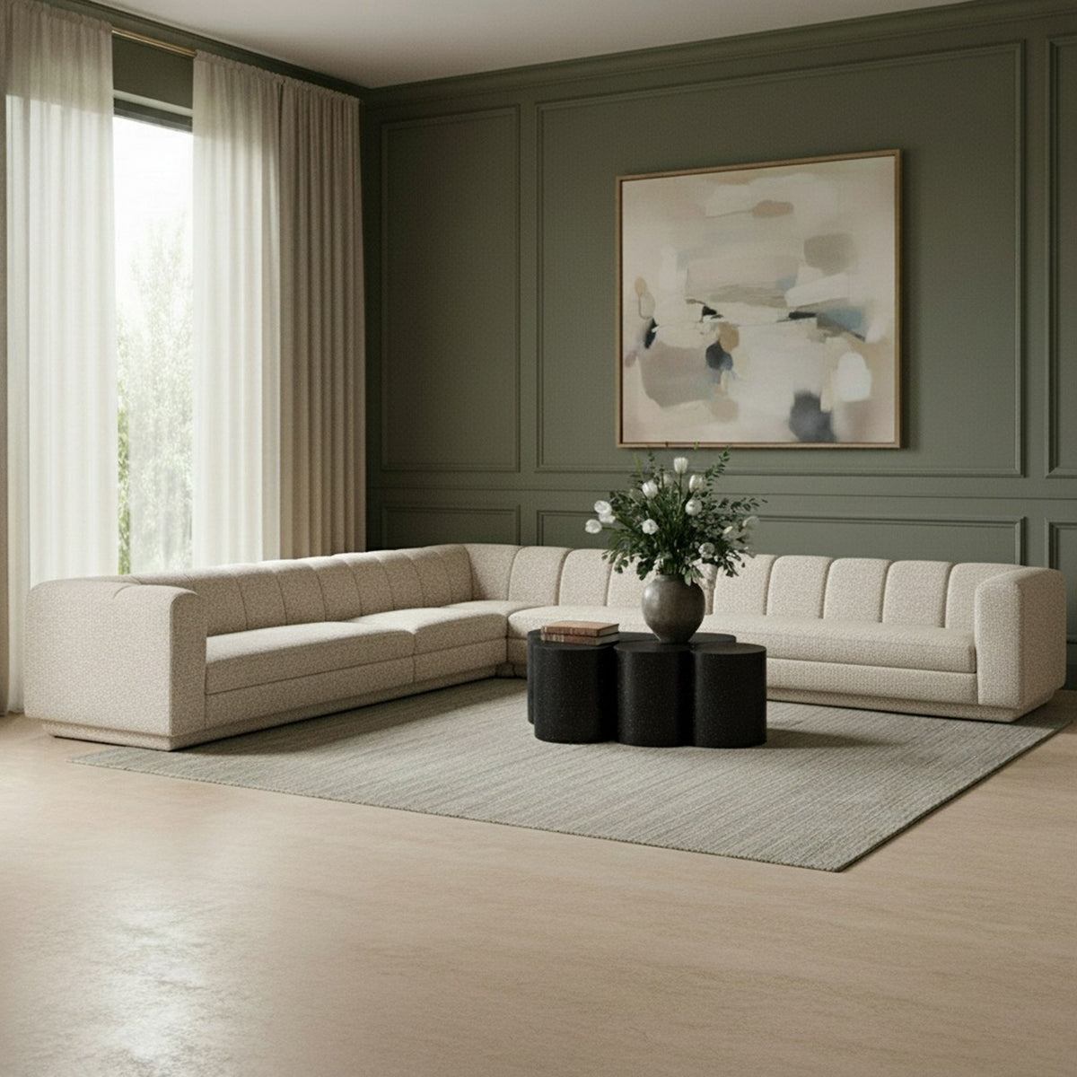 Modari - Sectional - Beige