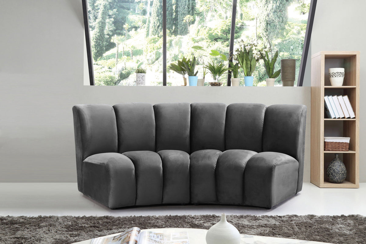 Infinity - 2 Piece Velvet Modular Sectional