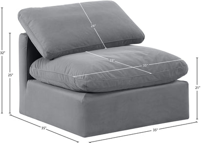 Indulge - Velvet Armless Chair
