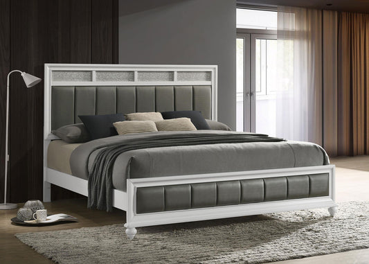 Barzini Wood Eastern King Panel Bed White