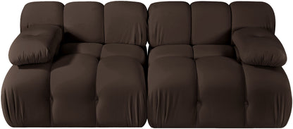 Orin - Velvet Performance Fabric Upholstered 2 Piece Modular Sofa