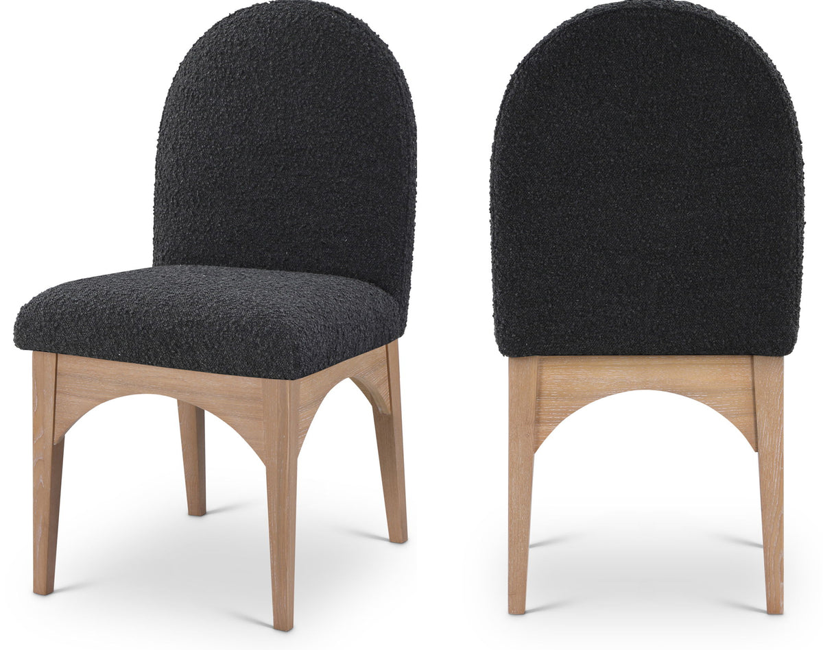 Waldorf - Boucle Dining Side Chair With Natural Legs