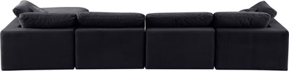 Comfy - 5 Piece Velvet Modular Sectional With Chaise