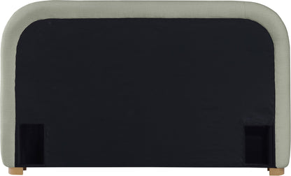 Vaughn - Chenille Bed With Natural Base