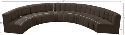 Arc - Boucle Fabric 8 Piece U-Shaped Modular Sofa