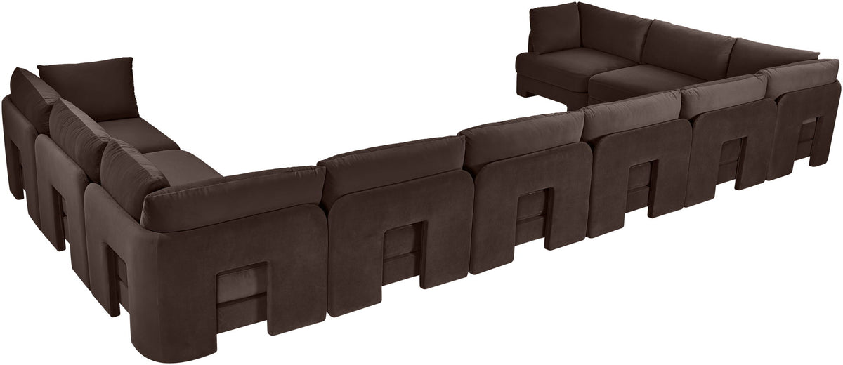Hammond - Velvet Performance Fabric Upholstered 10 Piece Sectional
