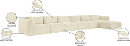 Shaggy - 6 Piece Modular Sectional With Chaise