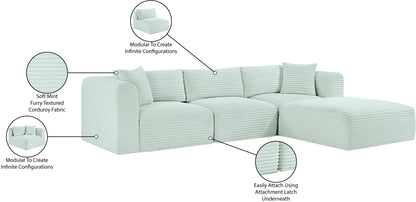 Shaggy - 4 Piece Modular Sectional