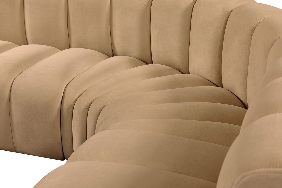 Arc - Velvet 8 Piece Curved Modular Sofa