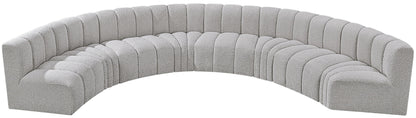 Arc - Boucle Fabric 8 Piece U-Shaped Modular Sofa