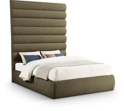 Adam - Boucle Fabric Bed With 89" Headboard